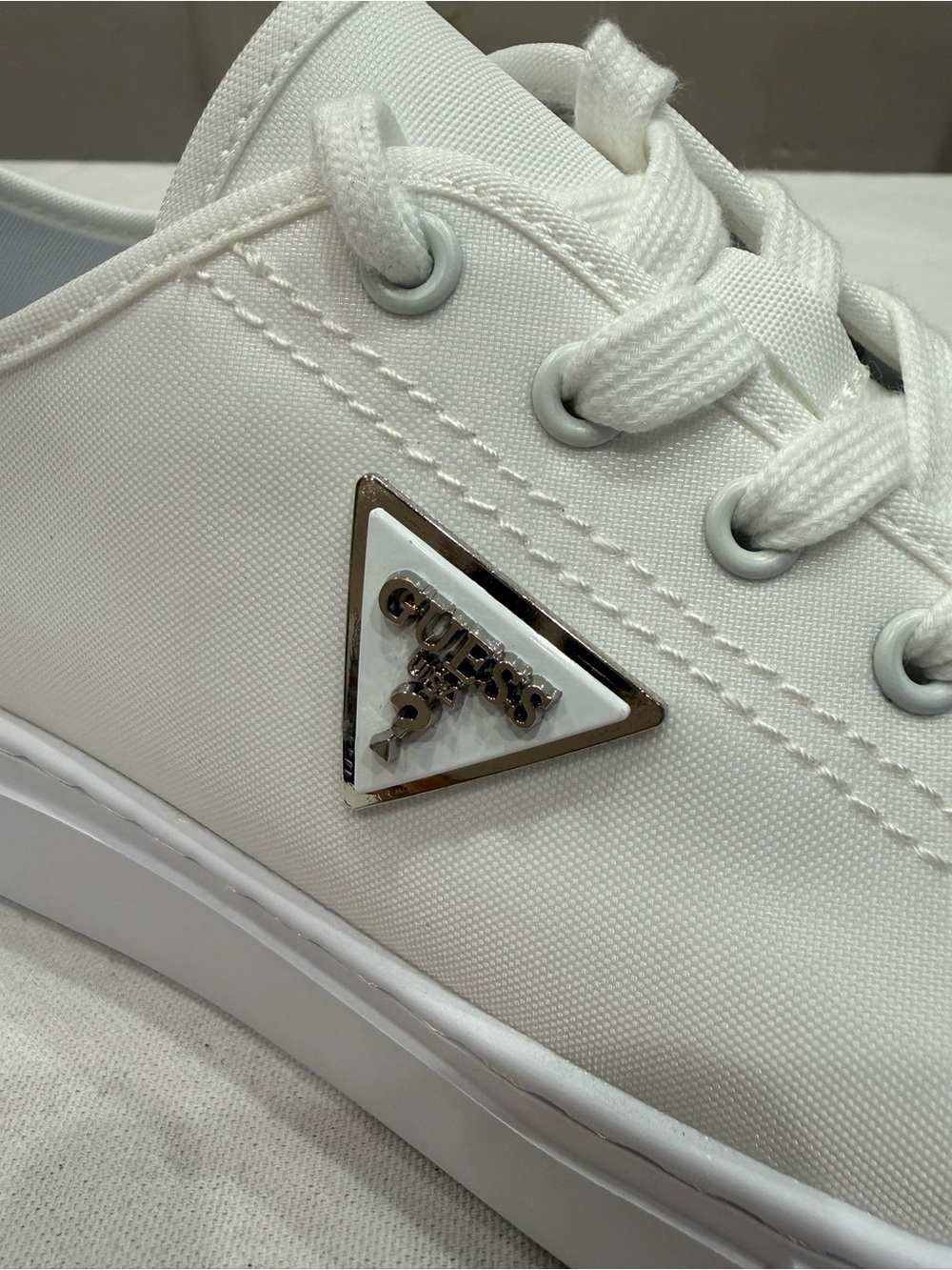 Guess Women's Joezi Low-Top Flatform Sneaker Color White - Picture 6 of 11
